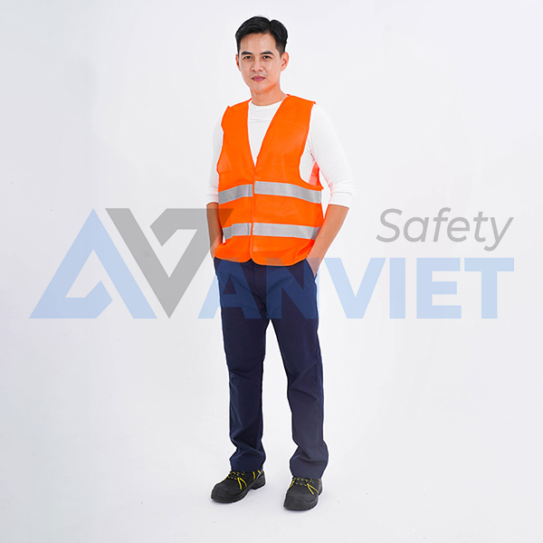 Áo gile phản quang vải lưới siêu bền cao cấp AV31