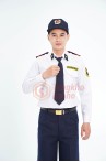 Đồng phục bảo vệ BH07 thiết kế dài tay, màu trắng lịch sự