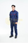 Quần áo bảo hộ lao động kỹ sư TK05, đồng phục kỹ thuật thoáng mát, Size M - Vải kaki liên doanh