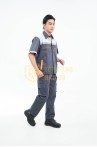 Quần áo bảo hộ lao động TK17 ngắn tay thoáng mát dành cho kỹ sư, kỹ thuật, công nhân, Size M - Vải kaki liên doanh