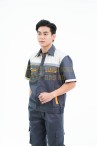 Quần áo bảo hộ lao động TK17 ngắn tay thoáng mát dành cho kỹ sư, kỹ thuật, công nhân, Size M - Vải kaki liên doanh