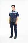 Quần áo bảo hộ lao động TK25 ngắn tay thời trang, thoáng mát cao cấp, Size M - Vải kaki liên doanh