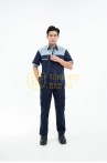 Quần áo bảo hộ lao động TK25 ngắn tay thời trang, thoáng mát cao cấp, Size M - Vải kaki liên doanh