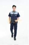 Quần áo bảo hộ lao động TK25 ngắn tay thời trang, thoáng mát cao cấp, Size M - Vải kaki liên doanh