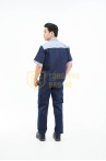 Quần áo bảo hộ lao động TK25 ngắn tay thời trang, thoáng mát cao cấp, Size M - Vải kaki liên doanh