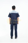 Quần áo bảo hộ lao động TK25 ngắn tay thời trang, thoáng mát cao cấp, Size M - Vải kaki liên doanh