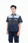 Quần áo bảo hộ lao động TK25 ngắn tay thời trang, thoáng mát cao cấp, Size M - Vải kaki liên doanh