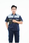 Quần áo bảo hộ lao động TK25 ngắn tay thời trang, thoáng mát cao cấp, Size M - Vải kaki liên doanh