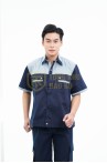 Quần áo bảo hộ lao động TK25 ngắn tay thời trang, thoáng mát cao cấp, Size M - Vải kaki liên doanh