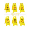 Biển báo nhựa cảnh báo chữ A màu vàng A105