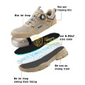 Giày bảo hộ lao động Zboot Z142 thiết kế khóa vặn tiện lợi, giày chống đinh, chống trơn trượt, Size 42