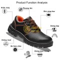 Giày bảo hộ lao động Zboot Z120 da cao cấp, chống đinh, chống trượt, Size 42