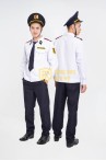 Đồng phục bảo vệ BH05 thiết kế bo đai, chất liệu cao cấp màu trắng