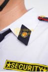 Đồng phục bảo vệ BH05 thiết kế bo đai, chất liệu cao cấp màu trắng