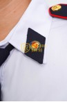 Đồng phục bảo vệ BH06 ngắn tay màu trắng thiết kế bo đai lịch sự