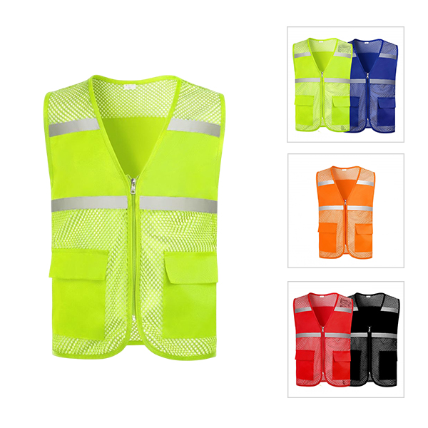 Áo gile phản quang kaki cao cấp phối lưới thoáng mát, bền đẹp TK63