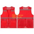 Áo gile phản quang kaki cao cấp phối lưới thoáng mát, bền đẹp TK63, Size XL - Màu xanh neon