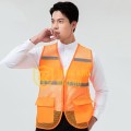 Áo gile phản quang kaki cao cấp phối lưới thoáng mát, bền đẹp TK63, Size XL - Màu xanh neon