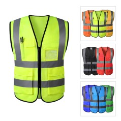 Áo bảo hộ gile phản quang có túi siêu nhẹ thoáng mát TK32
