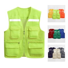 Áo bảo hộ gile phản quang phối lưới siêu bền thoáng mát TK33
