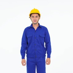 Đồng phục công nhân TK42 cao cấp, quần áo công nhân màu xanh dương, Size M