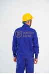 Đồng phục công nhân TK42 cao cấp, quần áo công nhân màu xanh dương, Size M