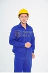 Đồng phục công nhân TK42 cao cấp, quần áo công nhân màu xanh dương, Size M