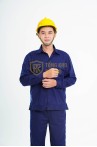 Mẫu hot nhất 2023 - Quần áo công nhân TK43 màu xanh tím than, Size M