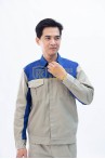 Quần áo bảo hộ lao động TK04 cao cấp, thoáng mát cho kỹ sư, kỹ thuật, Size M - Vải kaki liên doanh