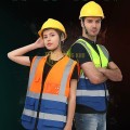 Áo gile phản quang cao cấp, thoáng khí, chống nhăn TK64, Màu xanh nõn chuối phối đen
