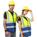 Áo gile phản quang cao cấp, thoáng khí, chống nhăn TK64, Màu xanh nõn chuối phối đen