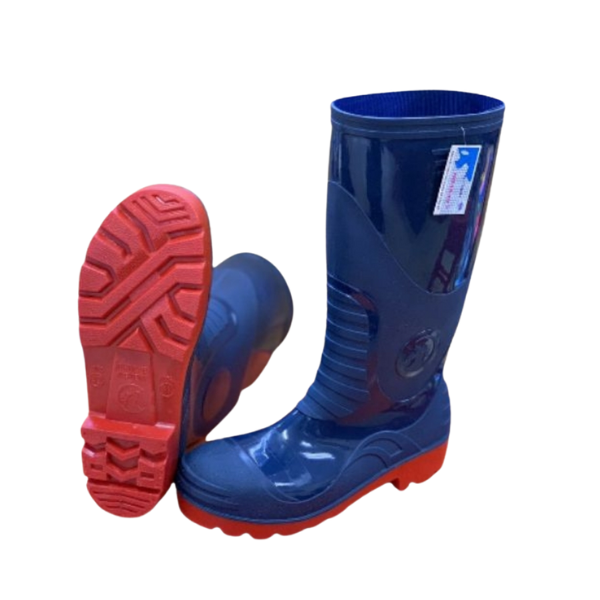 Ủng bảo hộ Hoa San mũi thép siêu bền - màu xanh dương, xám U114
