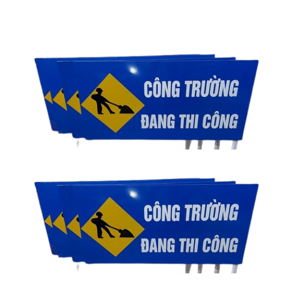 Biển cảnh báo nguy hiểm công trình đang thi công A104