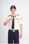 Áo bảo vệ ngắn tay BH08A thoáng mát, dáng suông sơ vin , Size L - Vải kate Sill