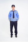 Đồng phục bảo vệ BH01 dáng bo đai dài tay thoải mái, gọn gàng, Size M - Áo vải si + quần 2/1