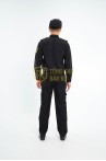 Đồng phục bảo vệ BH09 màu đen cao cấp, Size M - Áo vải casme + quần vải casme