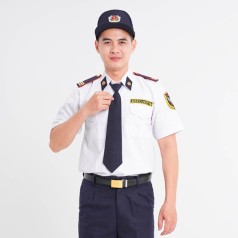 Áo bảo vệ ngắn tay BH08A thoáng mát, dáng suông sơ vin , Size L - Vải kate Sill