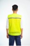 Áo bảo hộ gile phản quang phối lưới siêu bền thoáng mát TK33, Size L - Màu Xanh Chuối