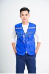 Áo bảo hộ gile phản quang phối lưới siêu bền thoáng mát TK33, Size L - Màu Xanh Chuối