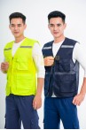 Áo bảo hộ gile phản quang phối lưới siêu bền thoáng mát TK33, Size L - Màu Xanh Chuối