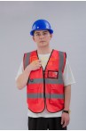 Áo bảo hộ gile phản quang có túi siêu nhẹ thoáng mát TK32, Màu Xanh Chuối