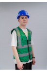 Áo bảo hộ gile phản quang có túi siêu nhẹ thoáng mát TK32, Màu Xanh Chuối