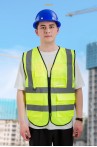 Áo bảo hộ gile phản quang có túi siêu nhẹ thoáng mát TK32, Màu Xanh Chuối