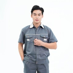 Quần áo bảo hộ lao động ngắn tay TK26 cho kỹ sư, kỹ thuật, công nhân chất liệu bền đẹp, Size M - Vải kaki liên doanh