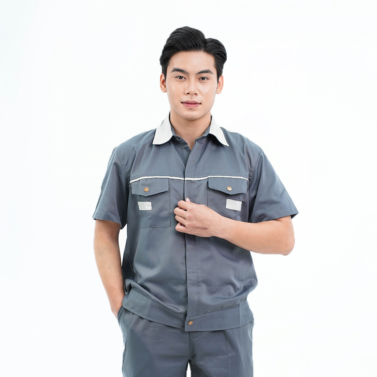 Quần áo bảo hộ lao động ngắn tay TK26 cho kỹ sư, kỹ thuật, công nhân chất liệu bền đẹp