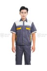 Quần áo bảo hộ lao động TK17 ngắn tay thoáng mát dành cho kỹ sư, kỹ thuật, công nhân, Size M - Vải kaki liên doanh