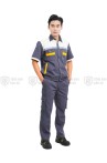 Quần áo bảo hộ lao động TK17 ngắn tay thoáng mát dành cho kỹ sư, kỹ thuật, công nhân, Size M - Vải kaki liên doanh