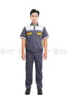 Quần áo bảo hộ lao động TK17 ngắn tay thoáng mát dành cho kỹ sư, kỹ thuật, công nhân, Size M - Vải kaki liên doanh