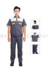 Quần áo bảo hộ lao động TK17 ngắn tay thoáng mát dành cho kỹ sư, kỹ thuật, công nhân, Size M - Vải kaki liên doanh