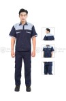 Quần áo bảo hộ lao động TK25 ngắn tay thời trang, thoáng mát cao cấp, Size M - Vải kaki liên doanh